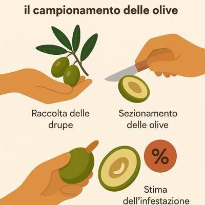 infografica campionamento olive