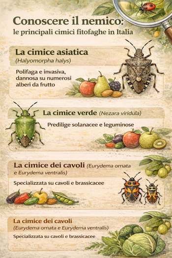 infografica disinfestazione delle cimici in agricoltura